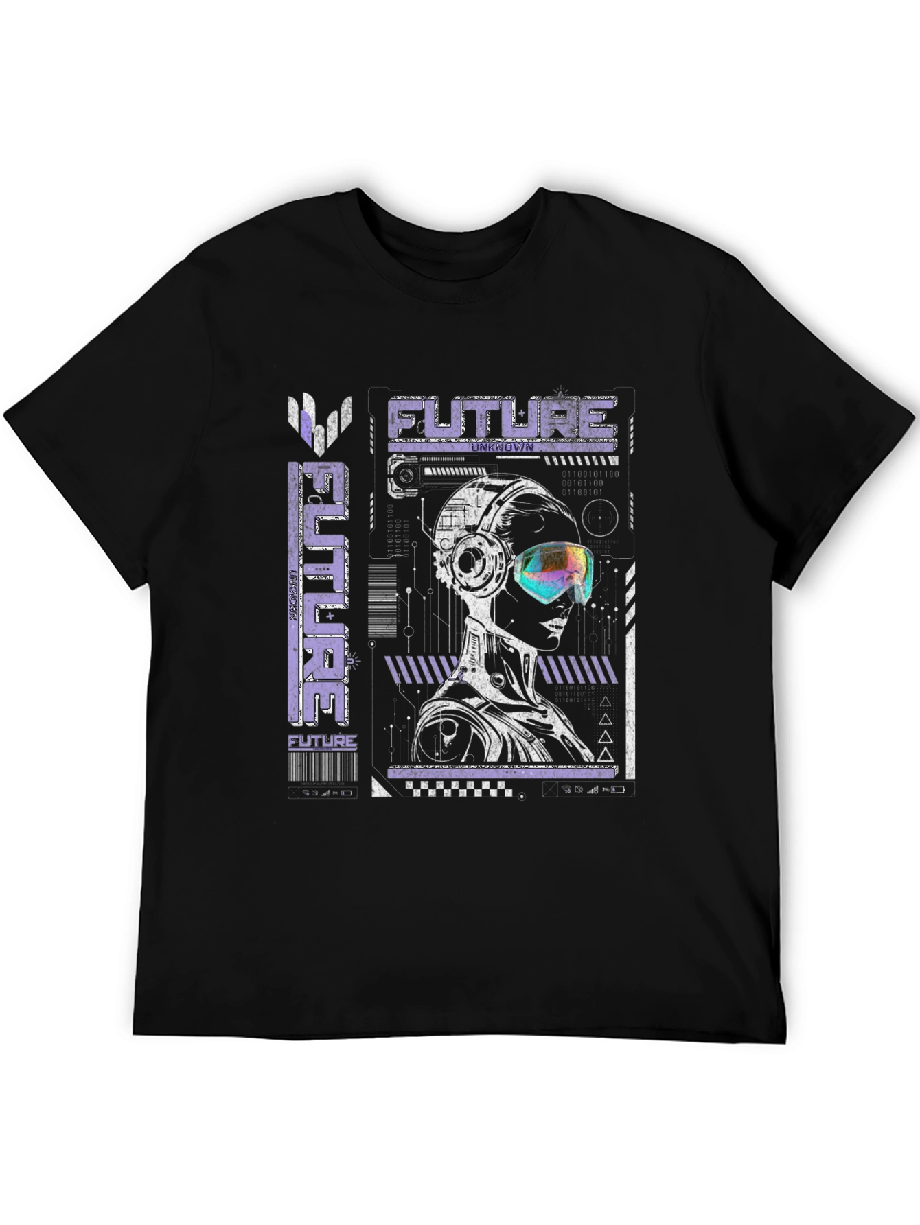 Futuristic Graphic T-Shirt - Cyberpunk Style
