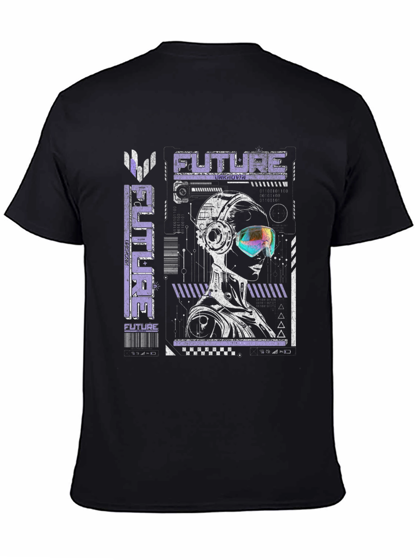 Futuristic Graphic T-Shirt - Cyberpunk Style