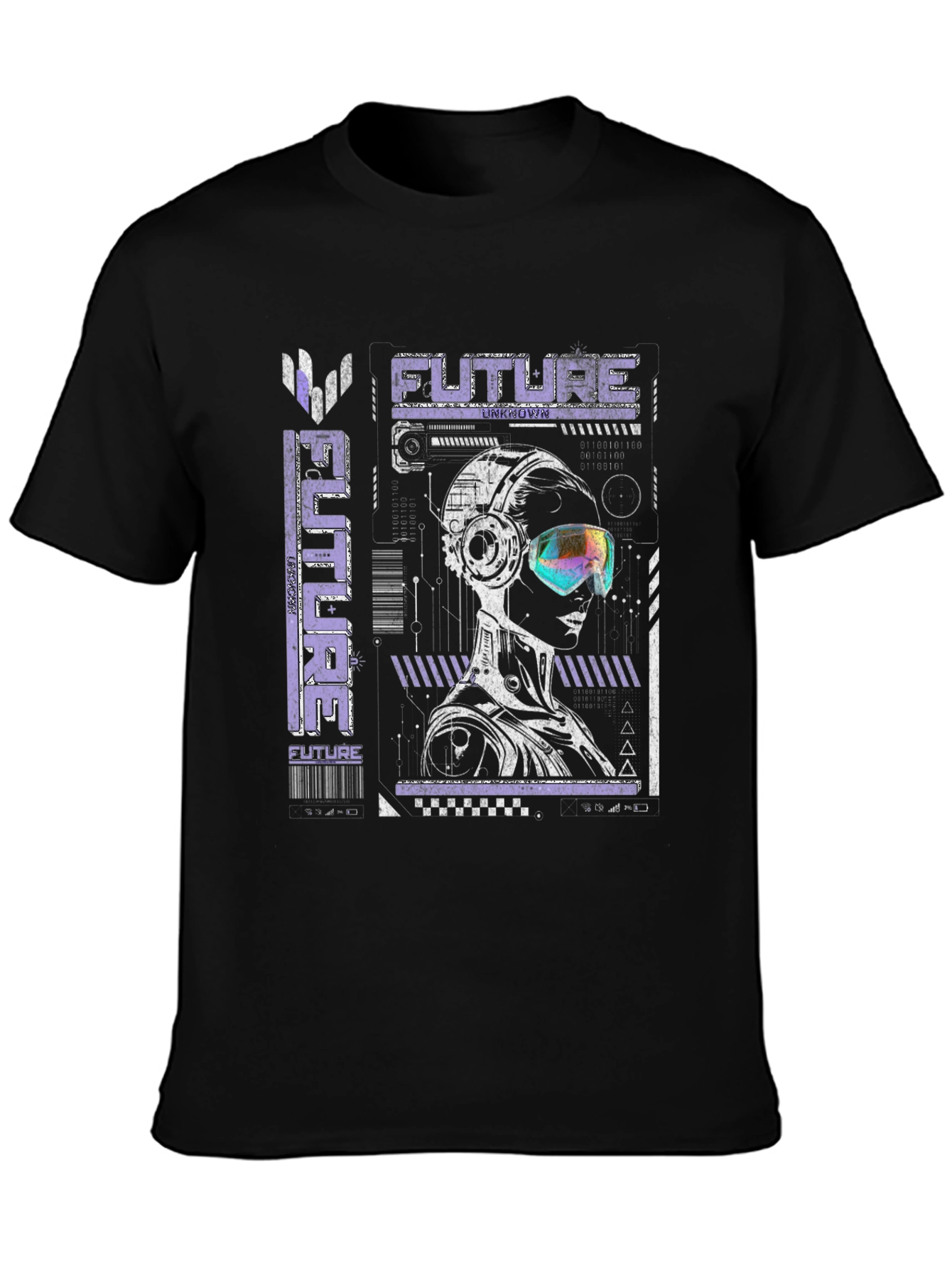 Futuristic Graphic T-Shirt - Cyberpunk Style