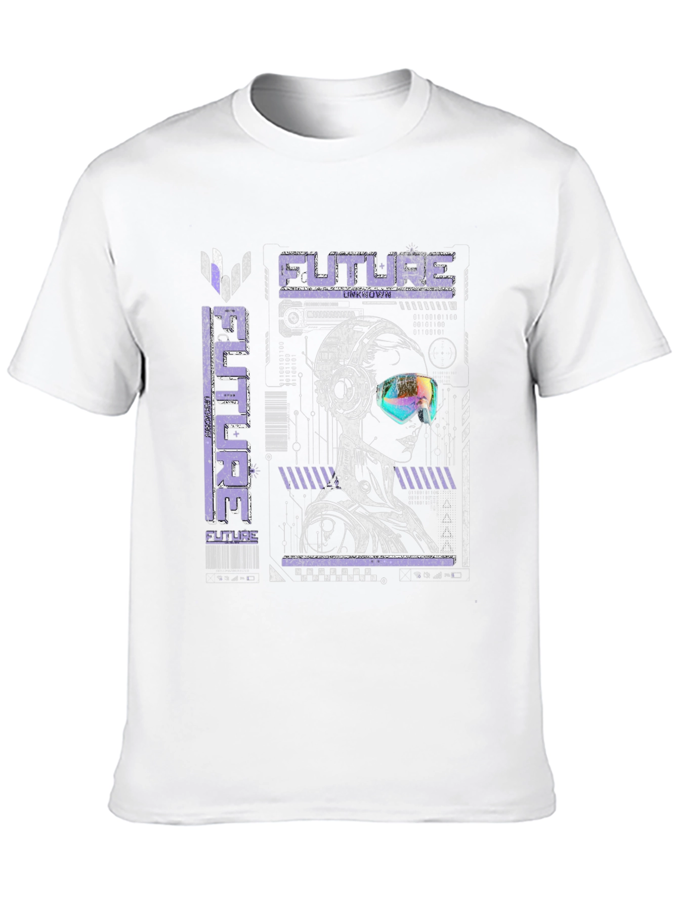 Futuristic Graphic T-Shirt - Cyberpunk Style