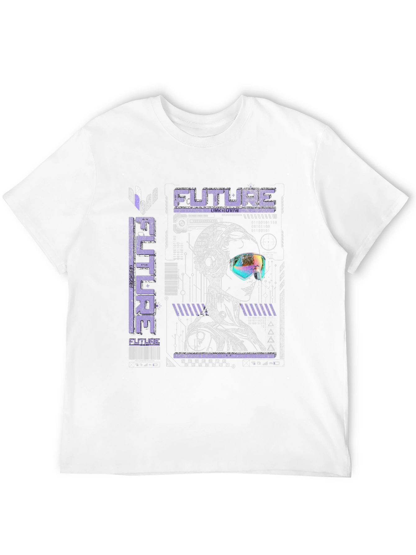 Futuristic Graphic T-Shirt - Cyberpunk Style
