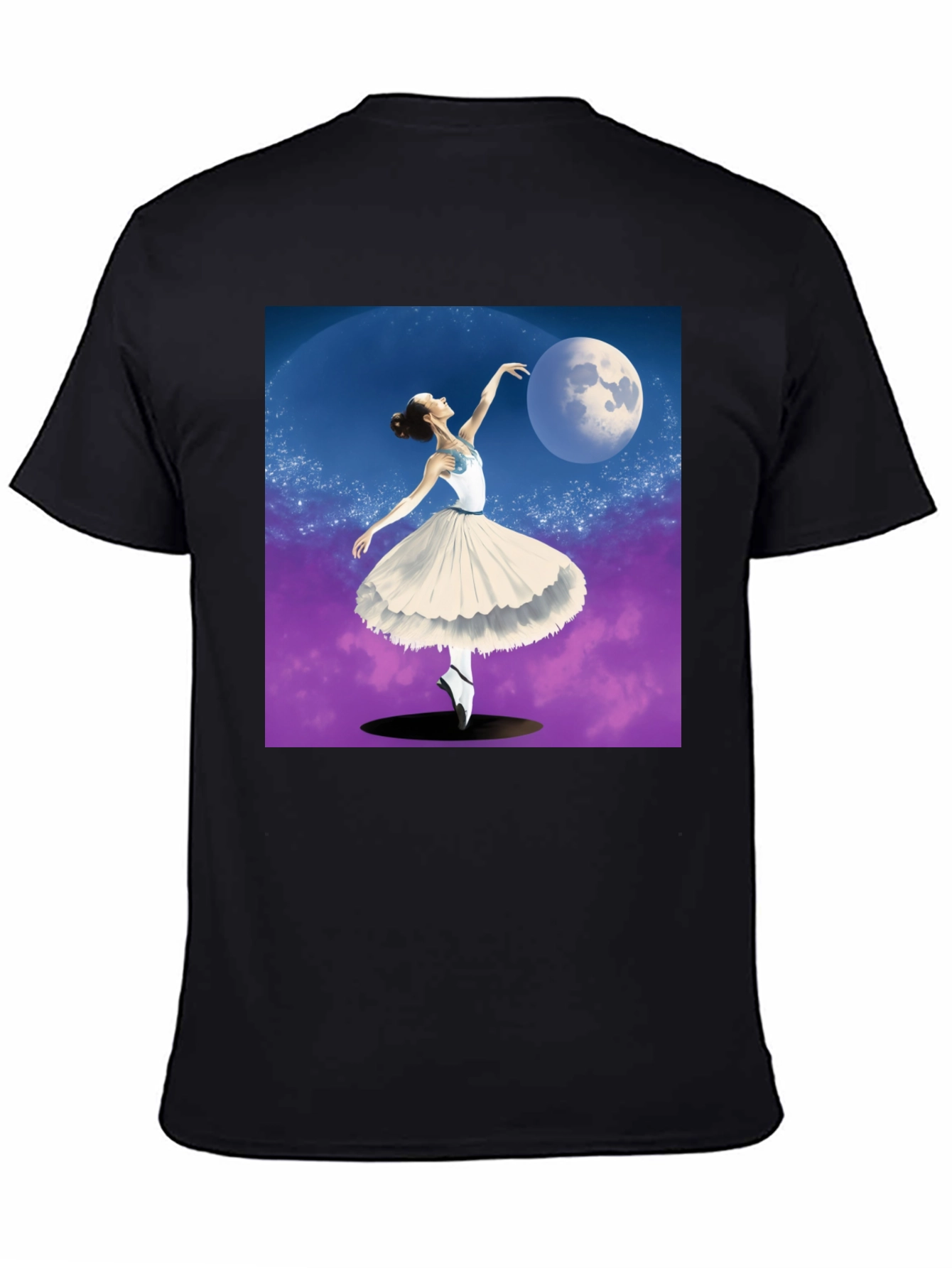 Ballerina Moon Dance Graphic Tee - Black