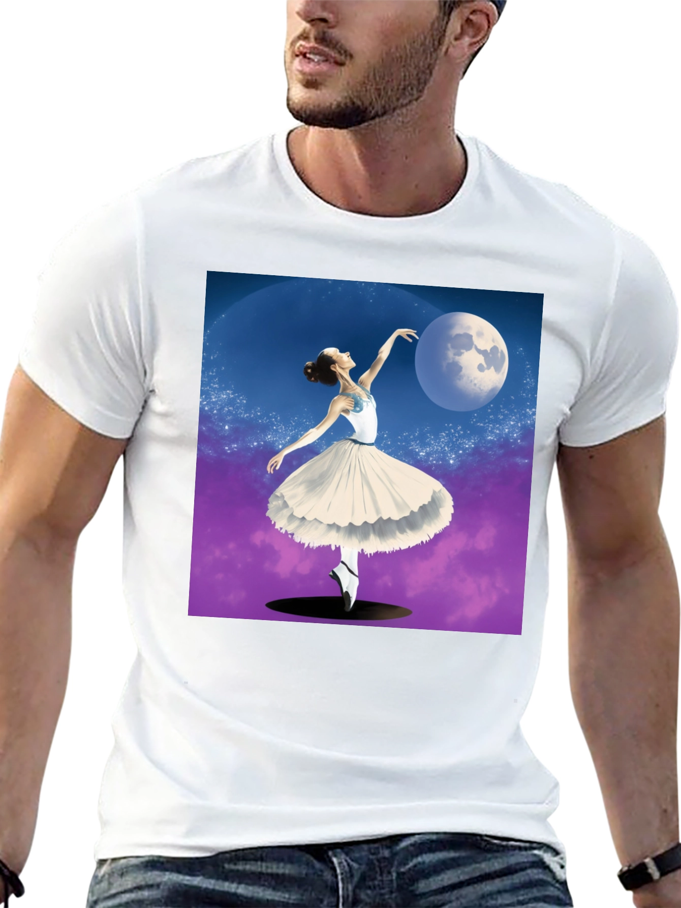 Ballerina Moon Dance Graphic Tee - Black