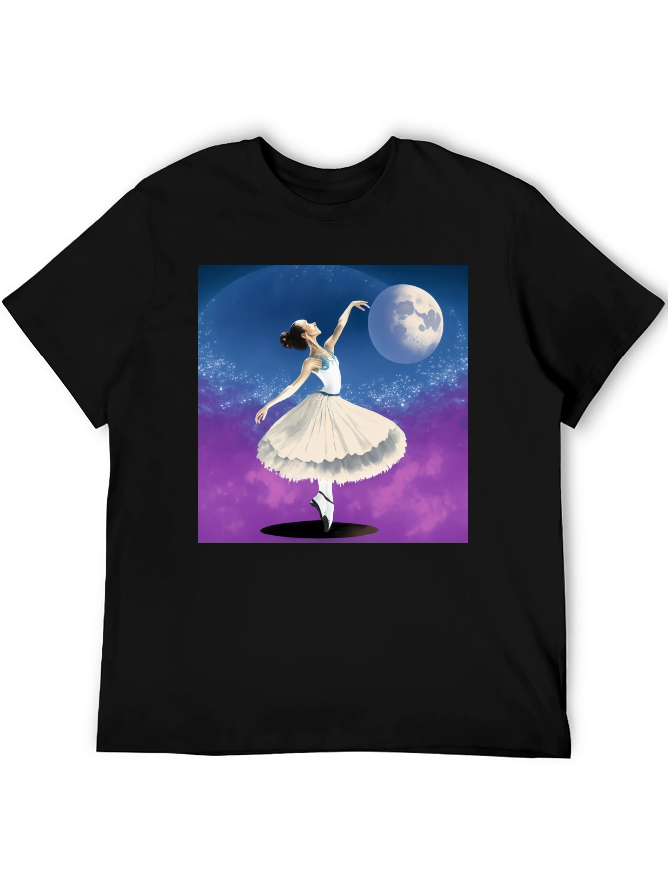 Ballerina Moon Dance Graphic Tee - Black