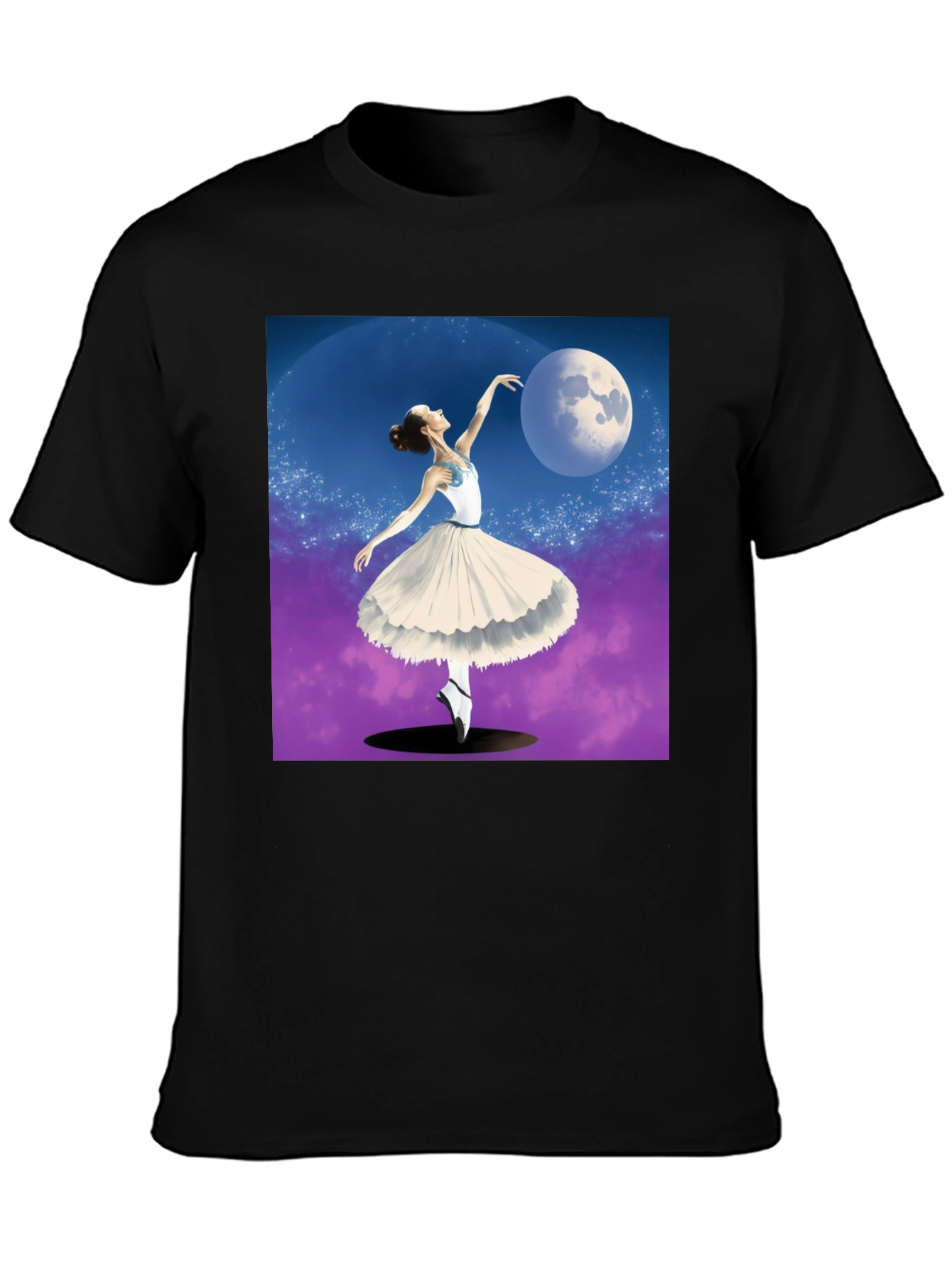 Ballerina Moon Dance Graphic Tee - Black