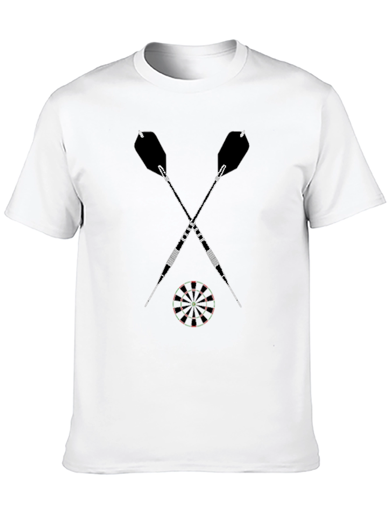 Darts Graphic Tee - Casual Black Cotton T-Shirt
