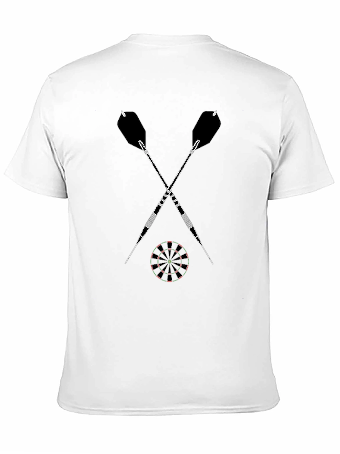 Darts Graphic Tee - Casual Black Cotton T-Shirt