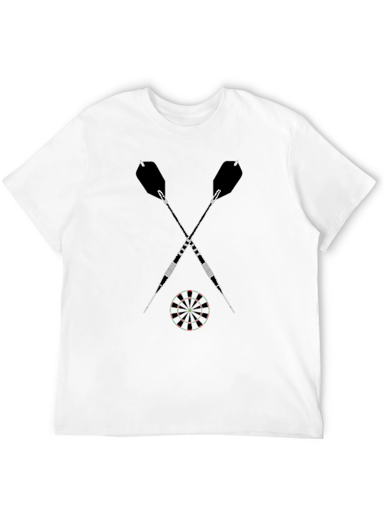 Darts Graphic Tee - Casual Black Cotton T-Shirt