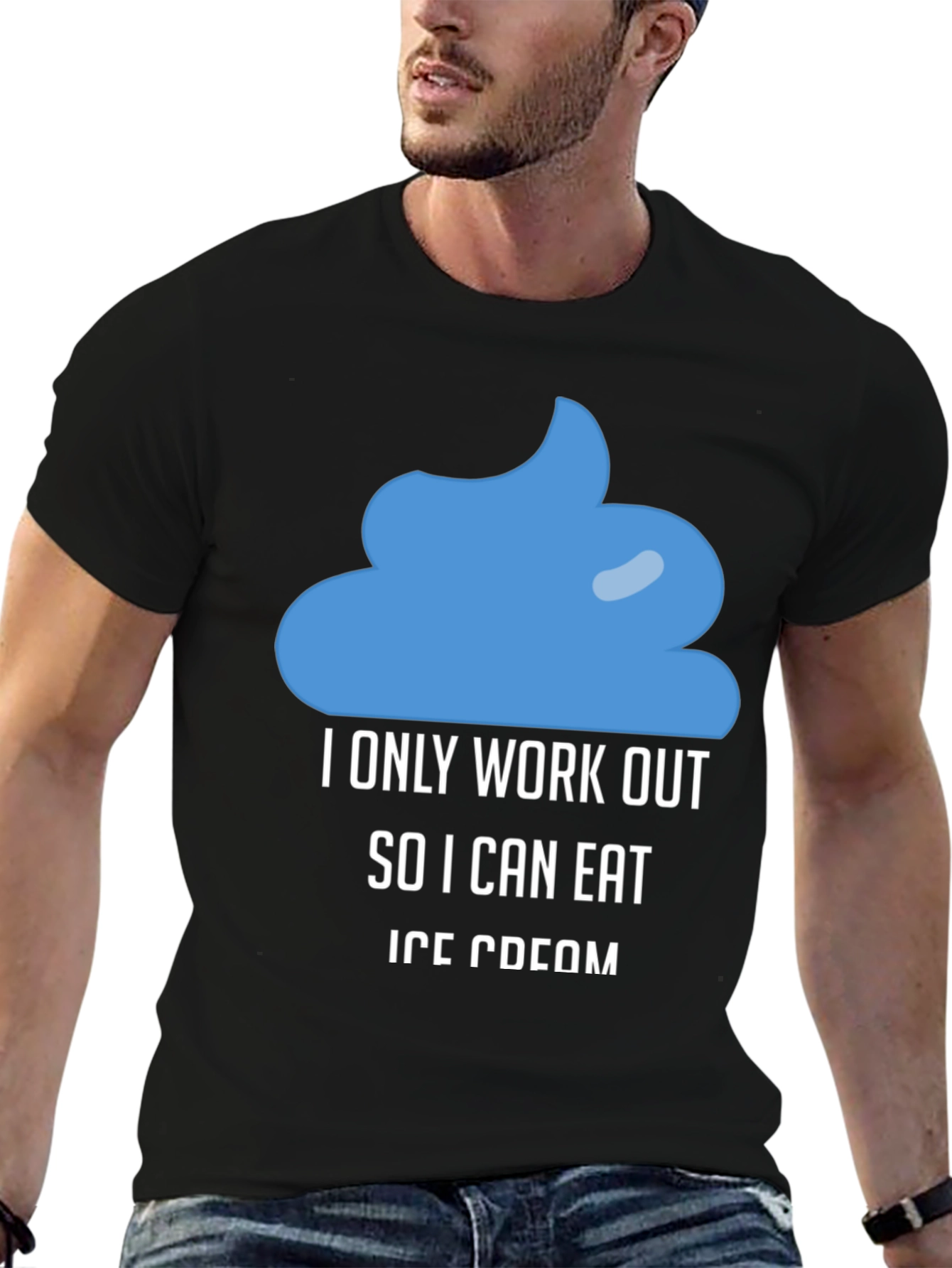 Funny Ice Cream Workout Motivation T-Shirt