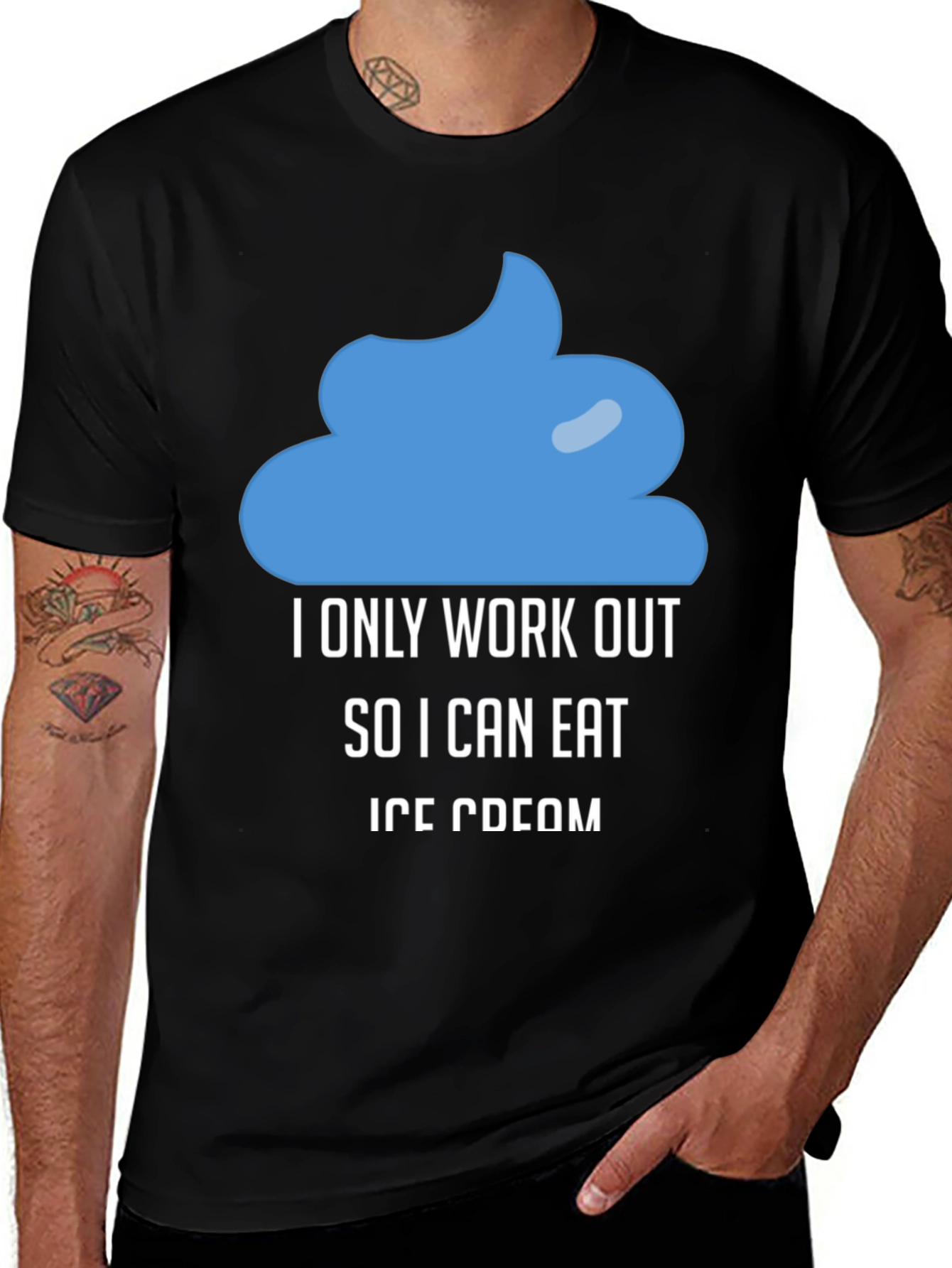 Funny Ice Cream Workout Motivation T-Shirt