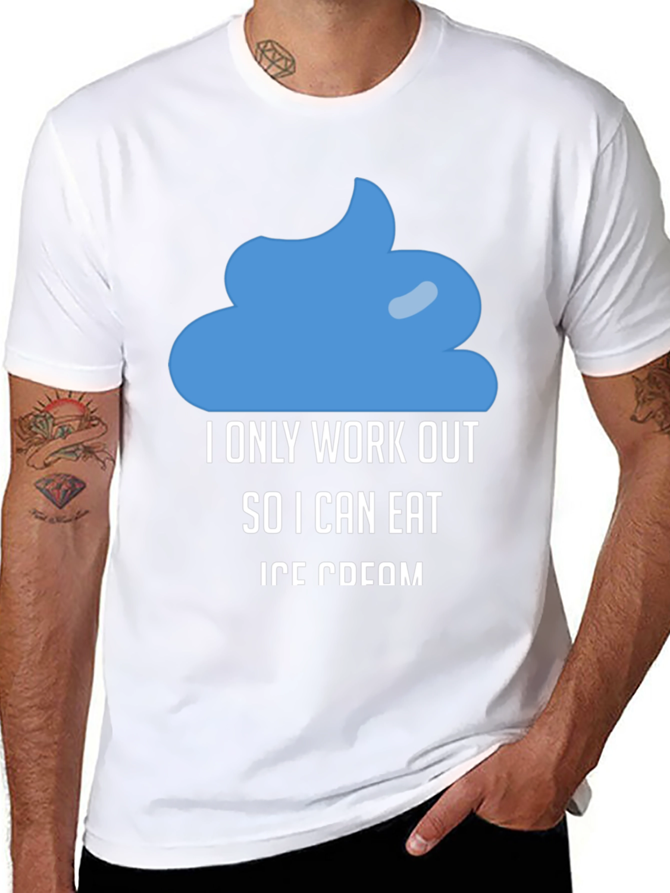 Funny Ice Cream Workout Motivation T-Shirt