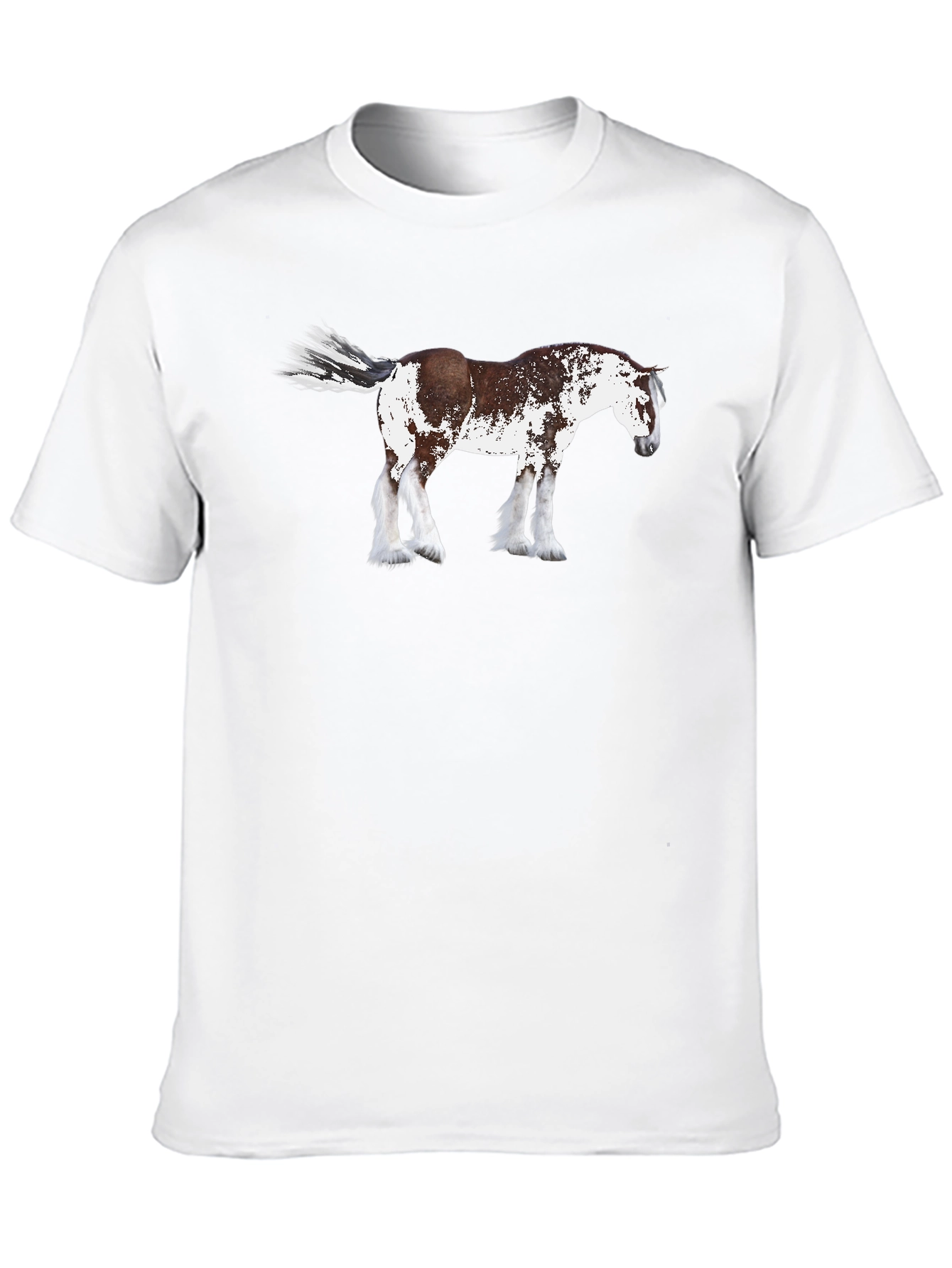 Horse Graphic T-Shirt | Black Crew Neck Tee