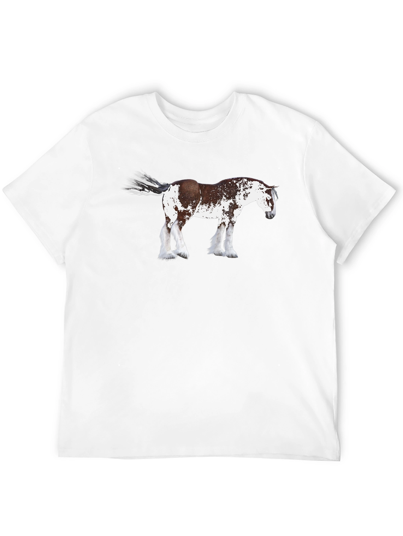 Horse Graphic T-Shirt | Black Crew Neck Tee