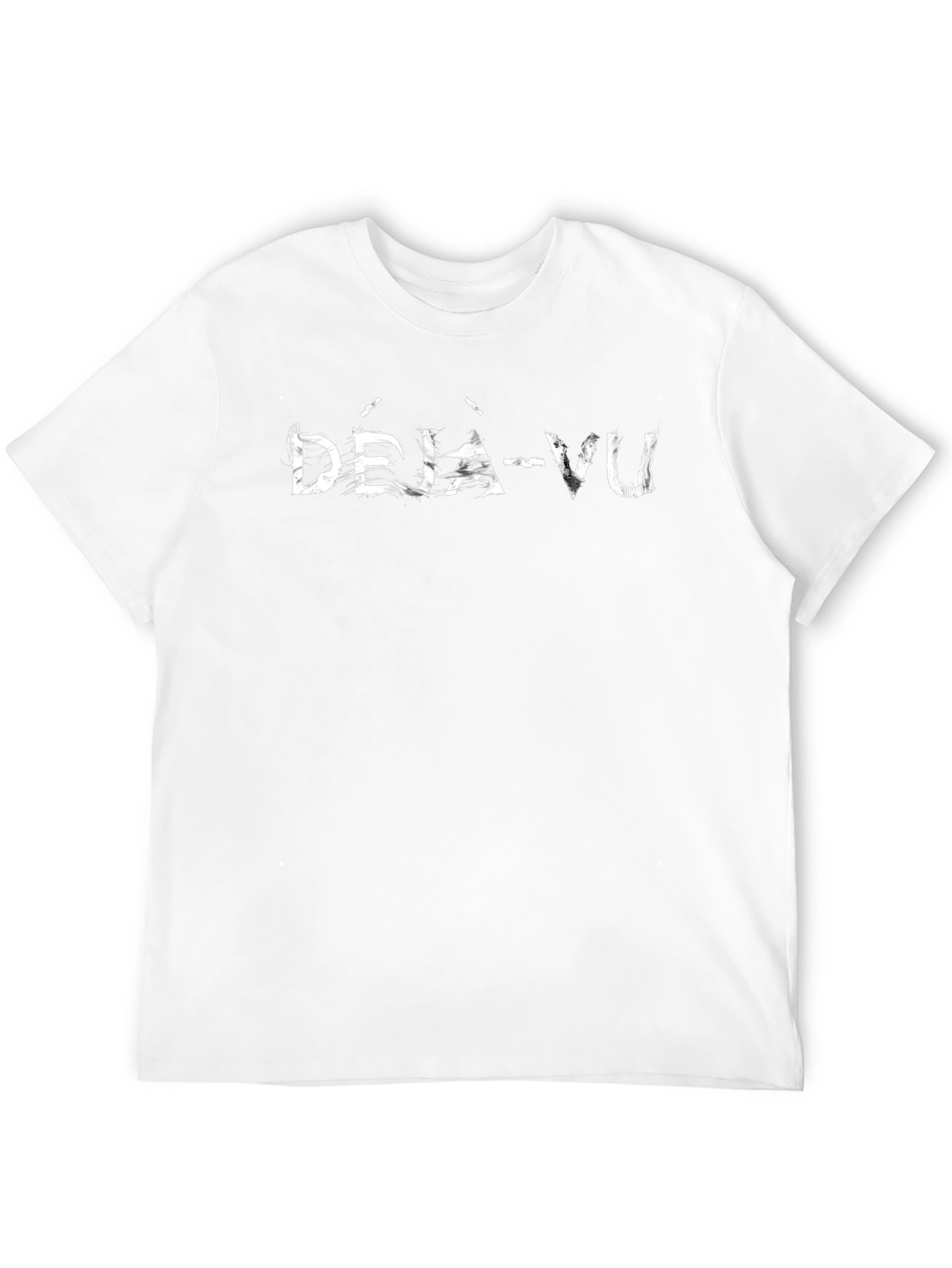 Deja Vu Graphic Tee - Trendy Black Cotton T-Shirt