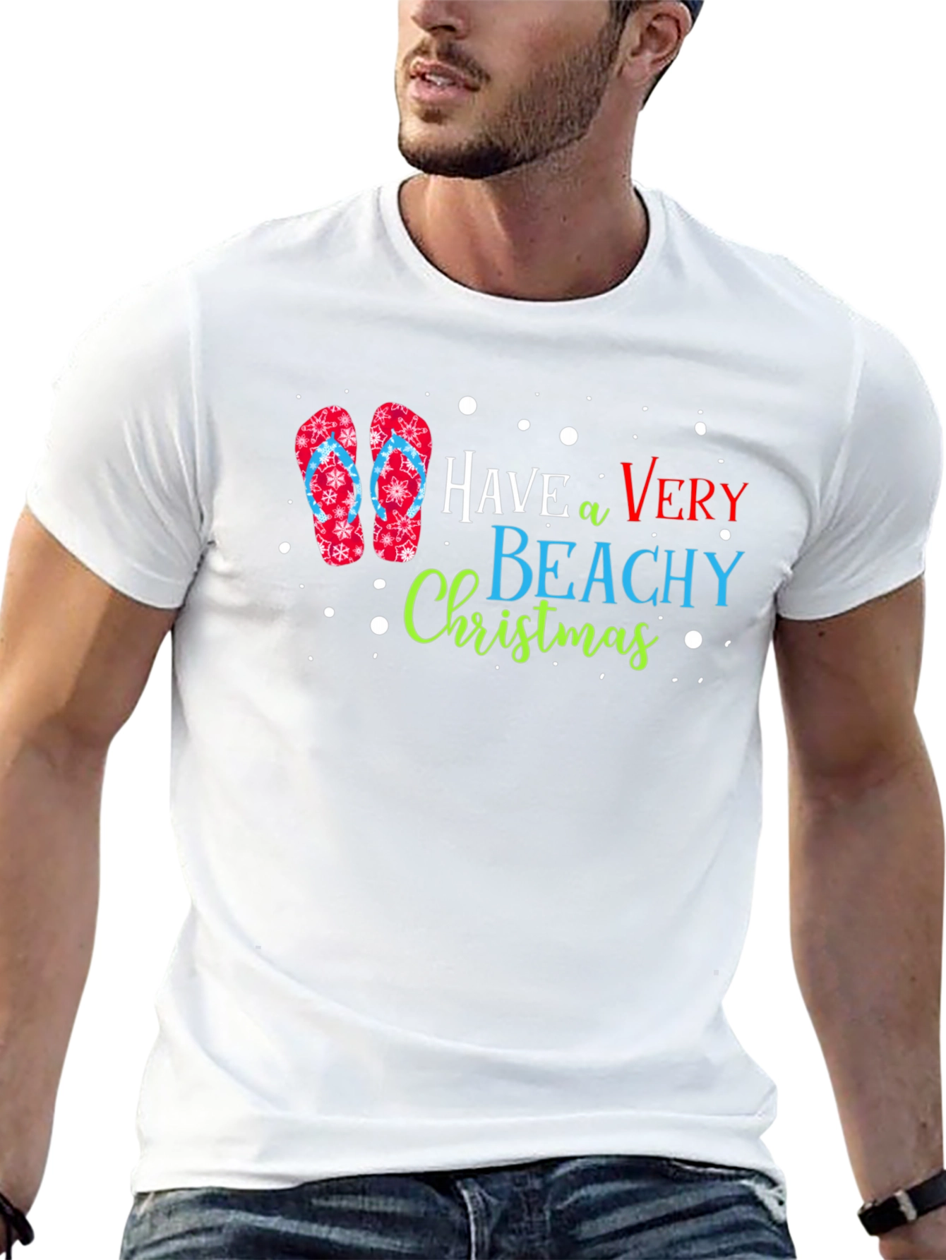 Beachy Christmas Graphic T-Shirt