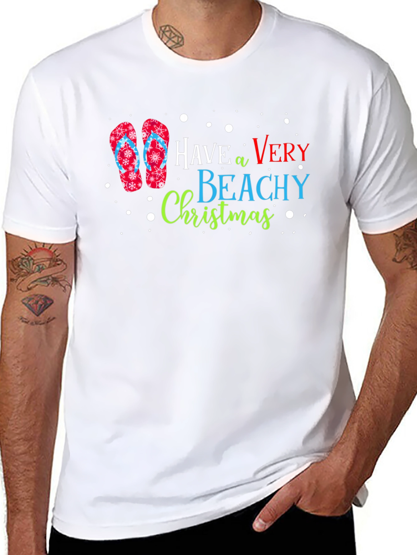 Beachy Christmas Graphic T-Shirt