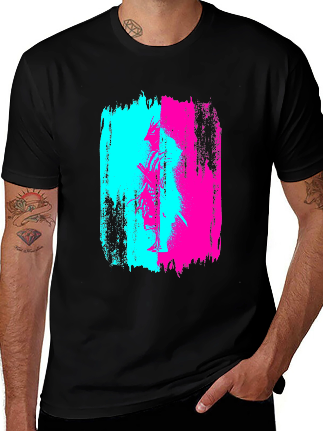 Cyberpunk Samurai Graphic T-Shirt