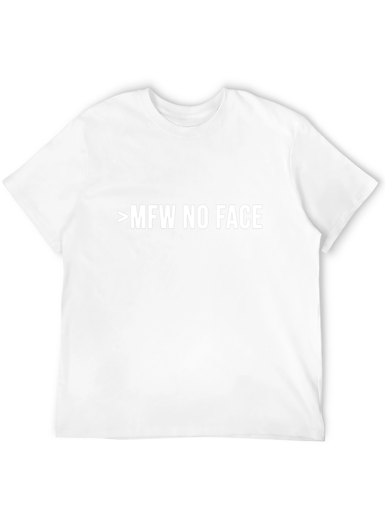 MFW No Face Black T-Shirt - Funny Meme Tee