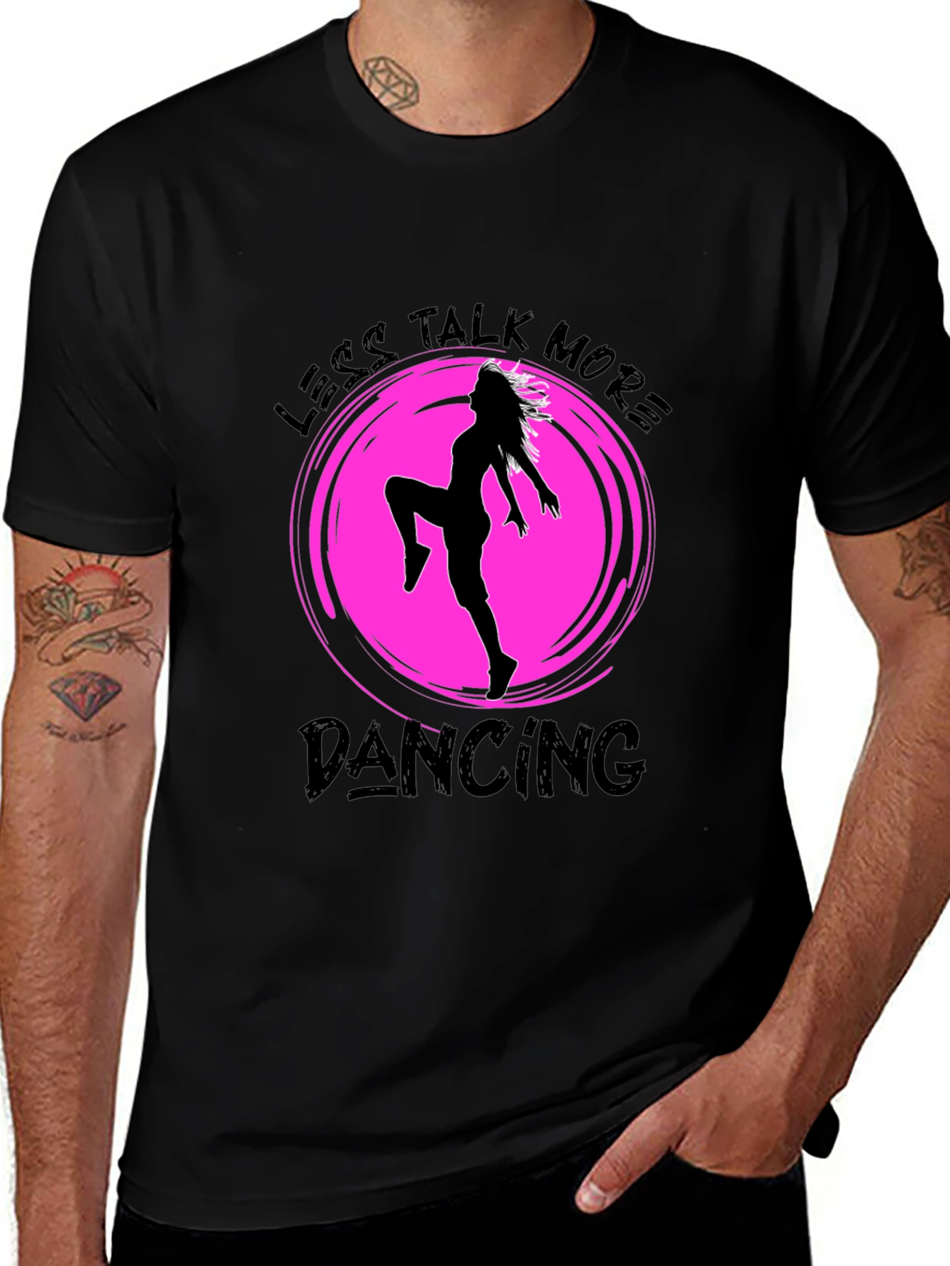Less Talk More Dancing Graphic Tee - Black