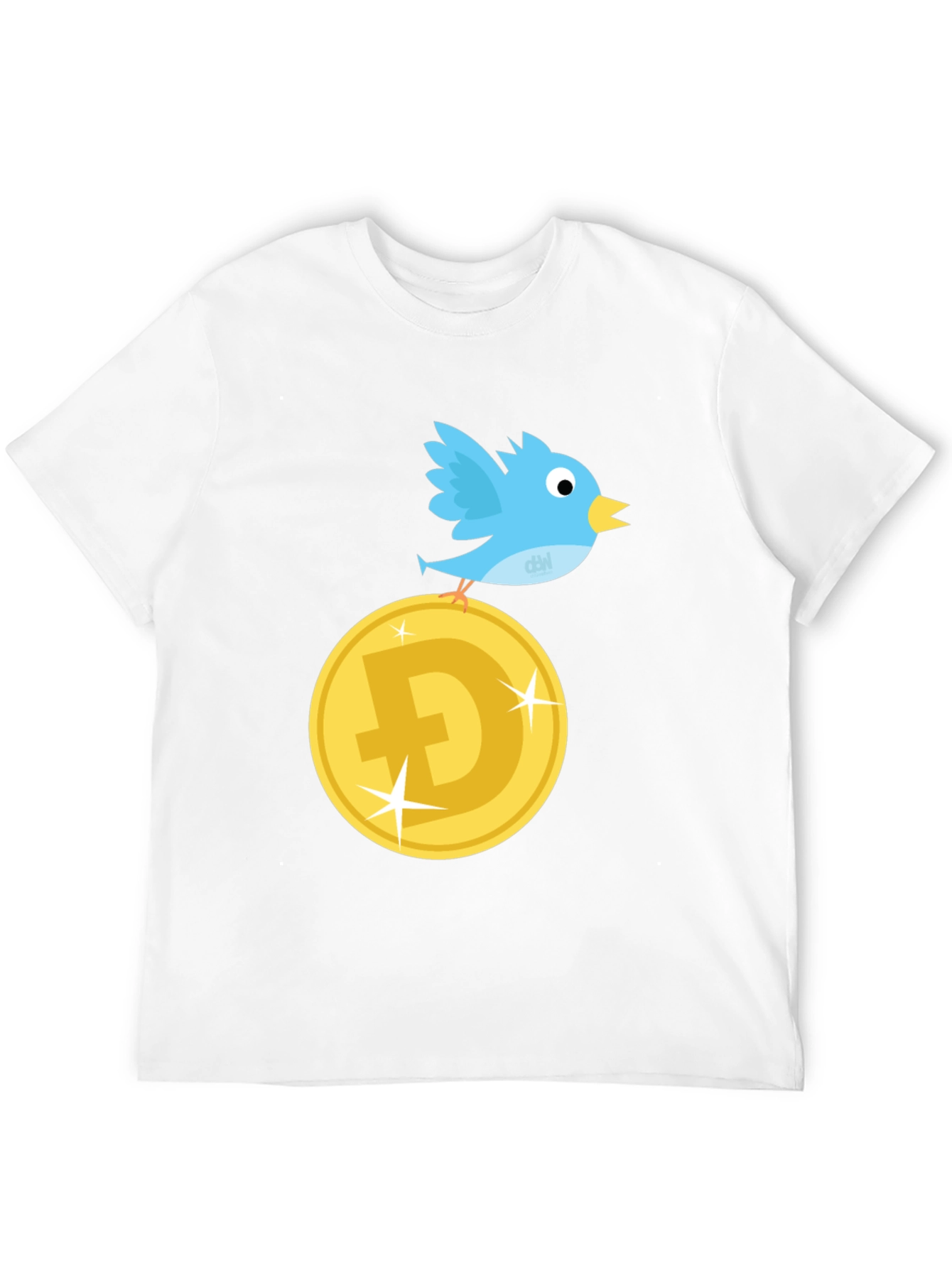 DogeCoin Twitter Bird Black T-Shirt