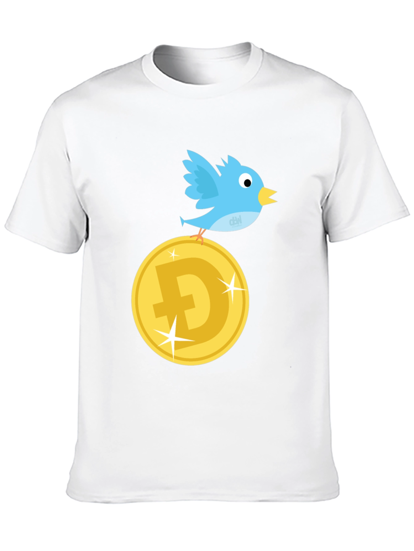 DogeCoin Twitter Bird Black T-Shirt