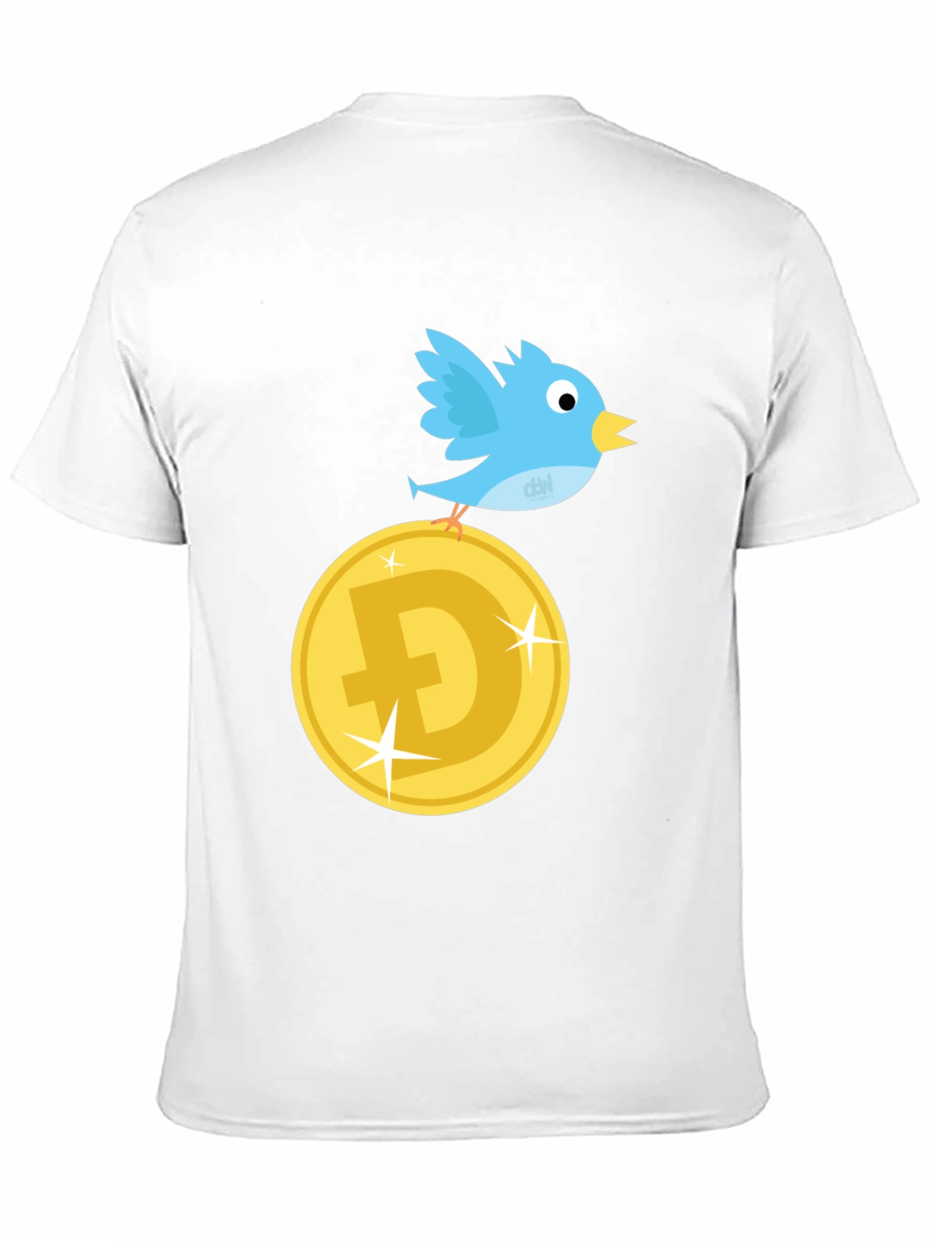 DogeCoin Twitter Bird Black T-Shirt