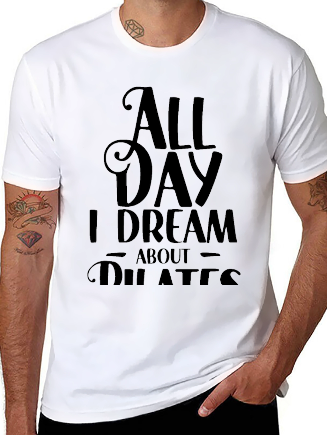 All Day I Dream About Pilates Black T-Shirt
