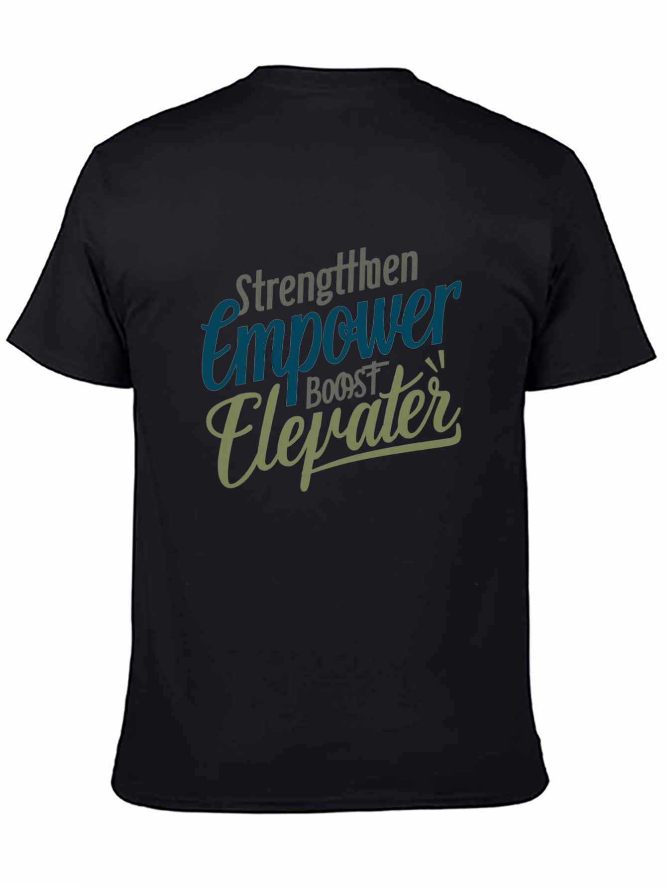 Empower Graphic Print Black T-Shirt
