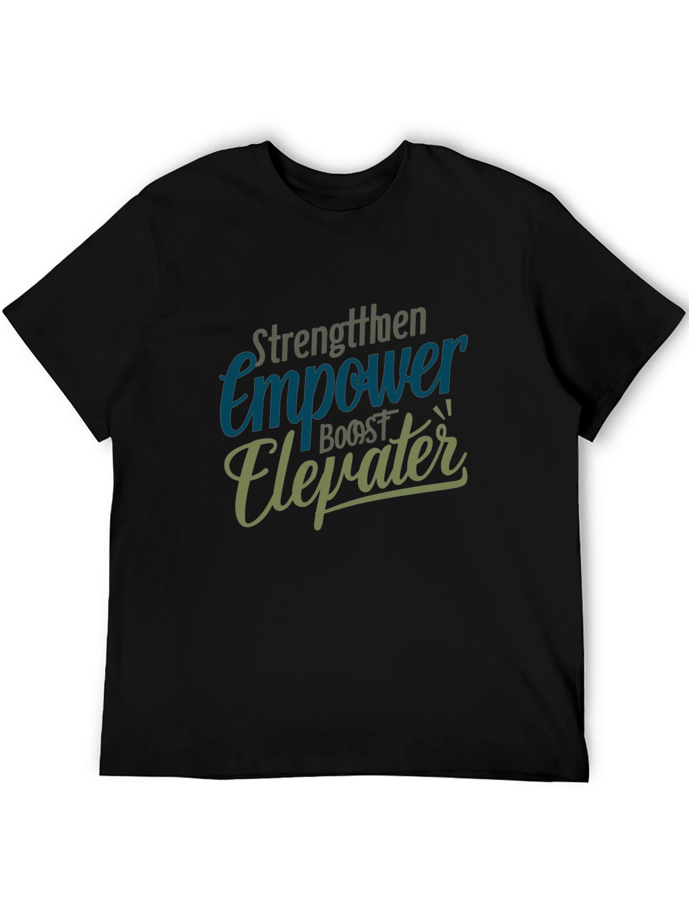 Empower Graphic Print Black T-Shirt