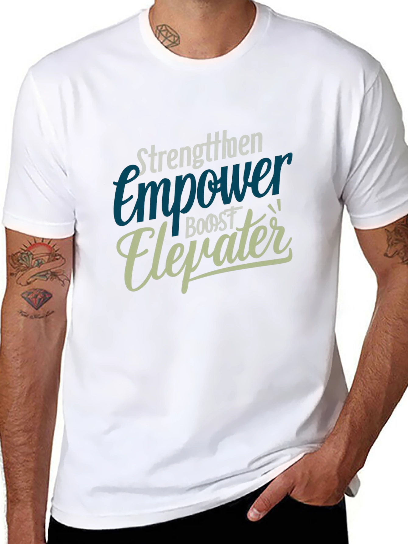 Empower Graphic Print Black T-Shirt