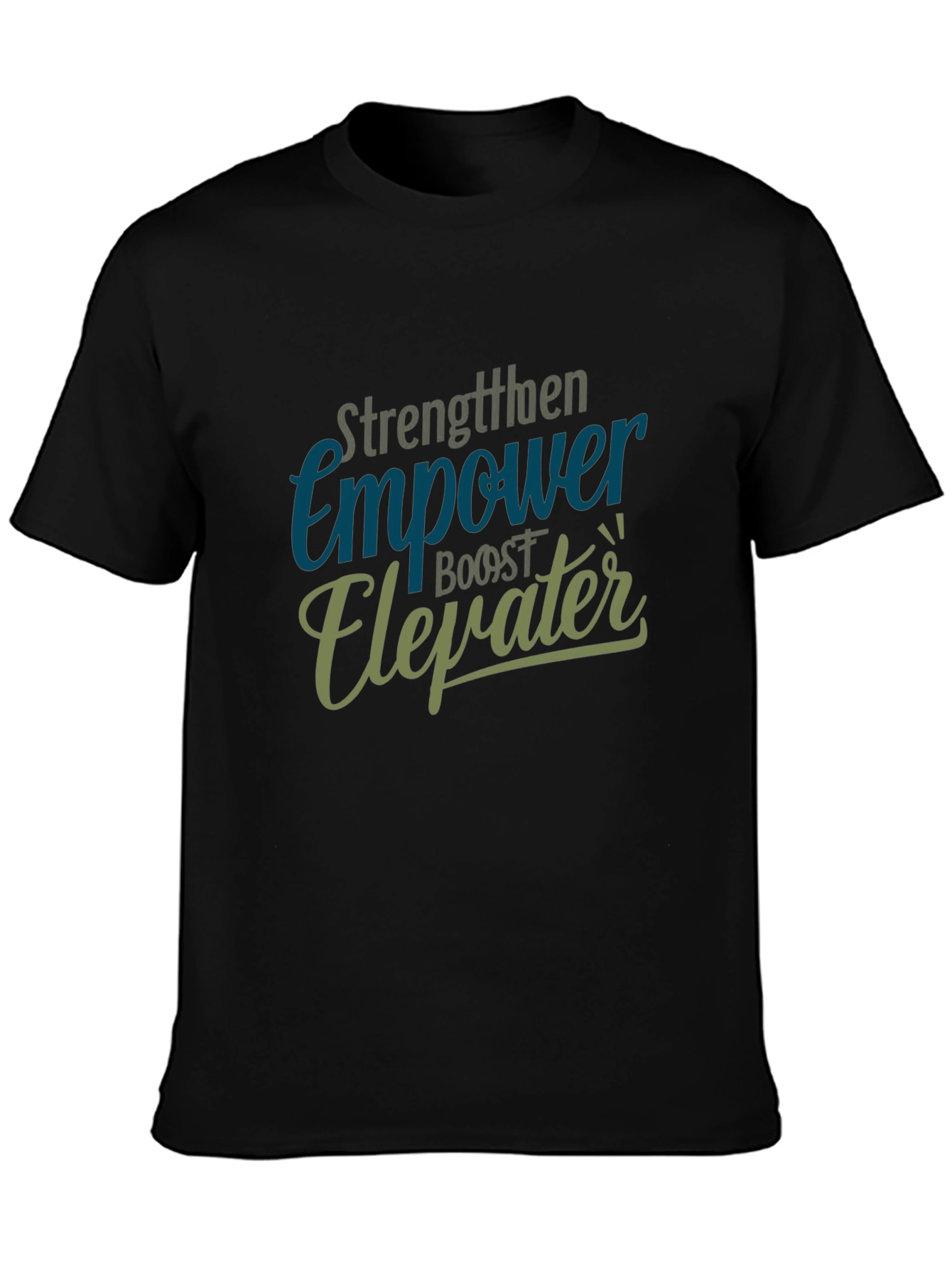 Empower Graphic Print Black T-Shirt