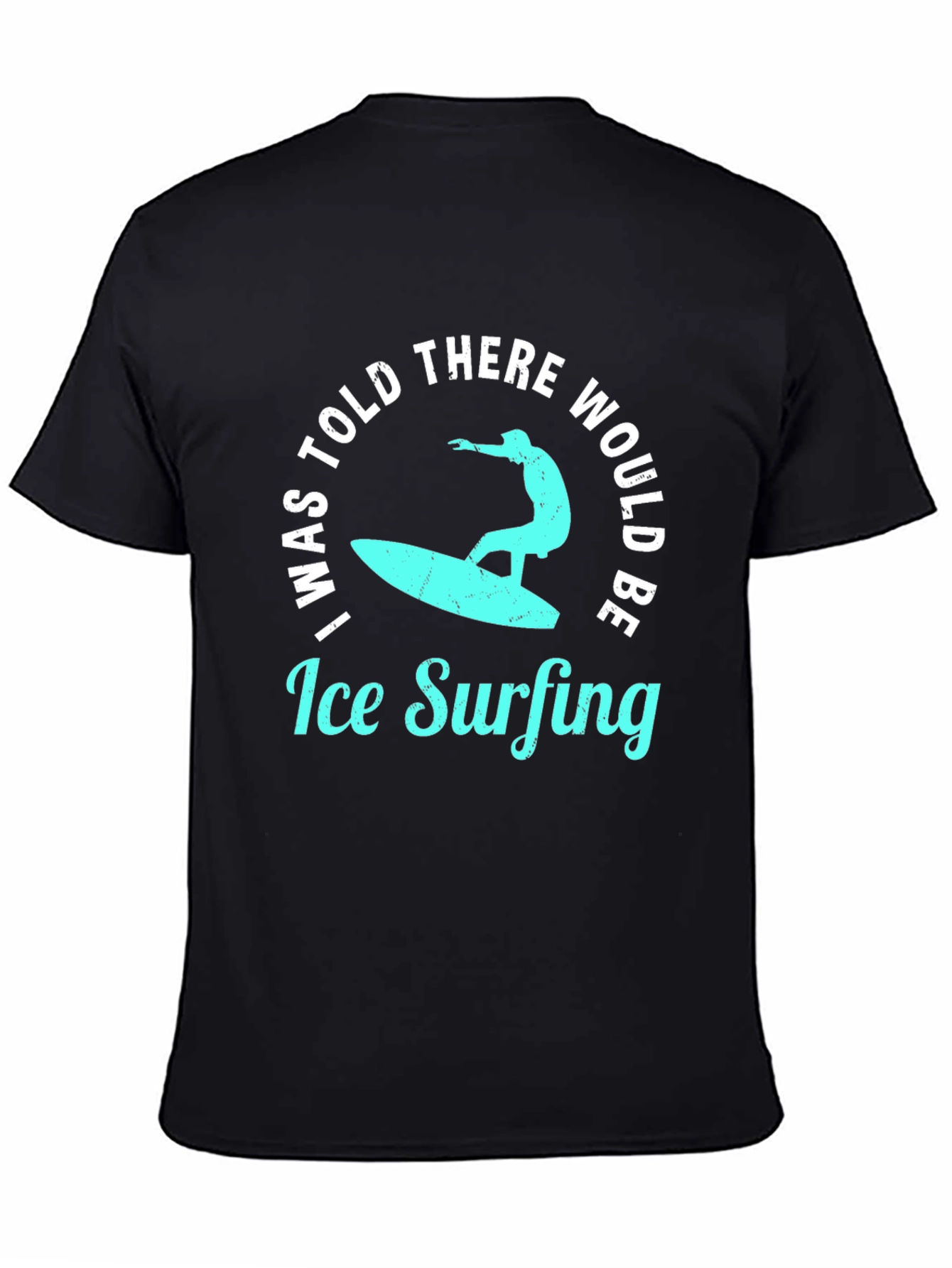 Ice Surfing Graphic Tee - Mens Black T-Shirt