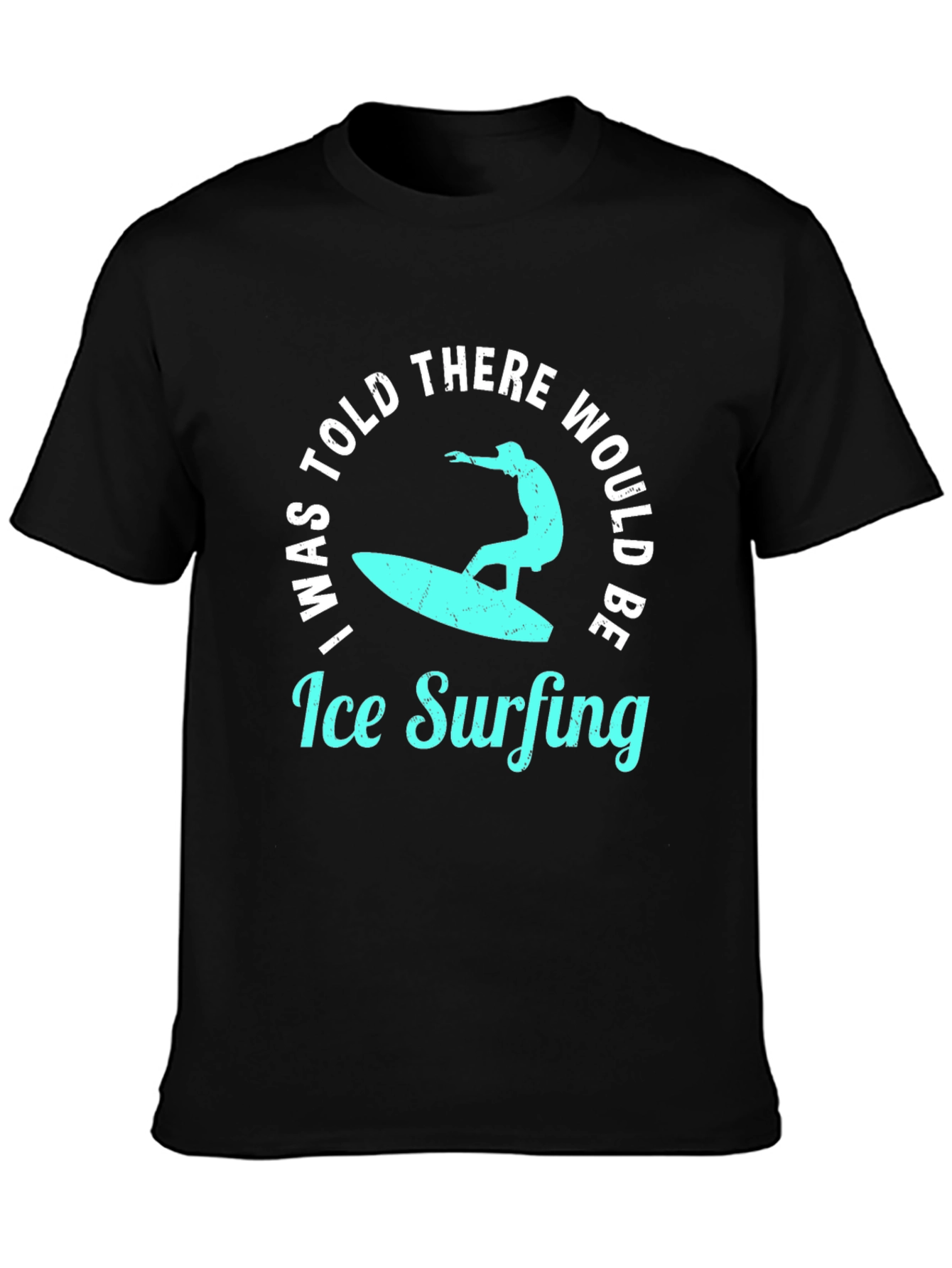 Ice Surfing Graphic Tee - Mens Black T-Shirt