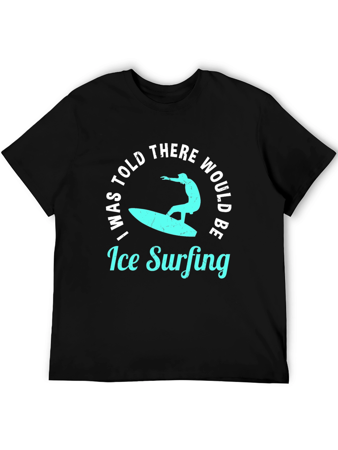 Ice Surfing Graphic Tee - Mens Black T-Shirt