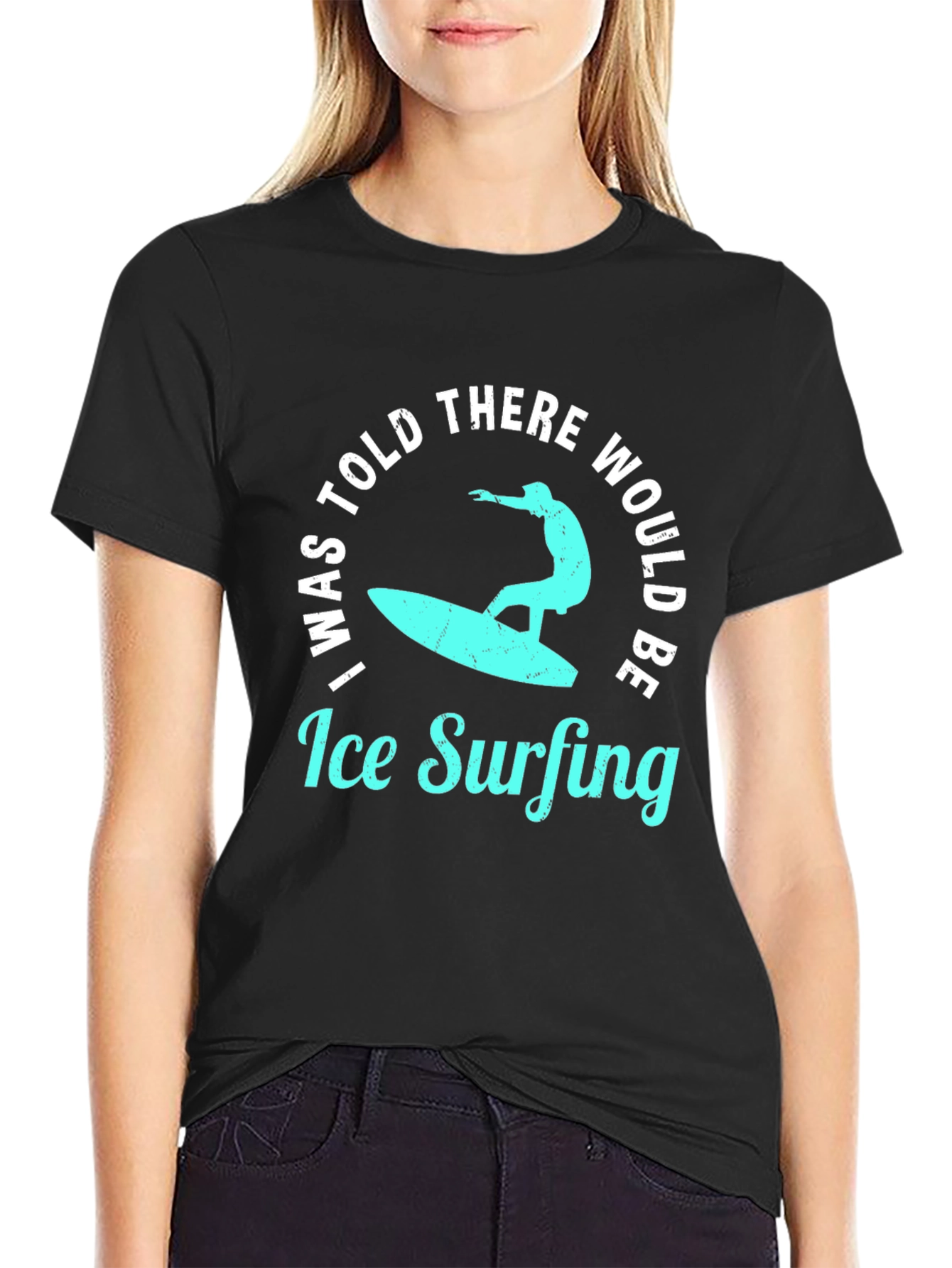 Ice Surfing Graphic Tee - Mens Black T-Shirt