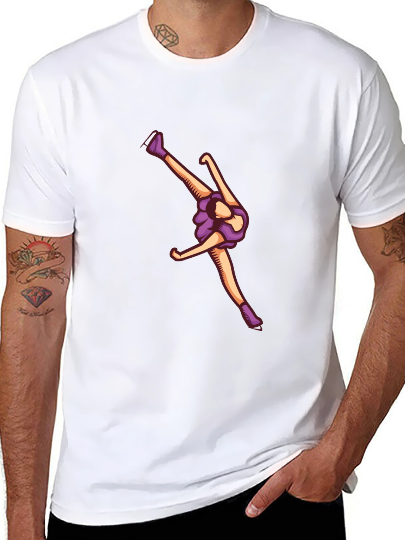 Figure Skating Graphic T-Shirt - Black