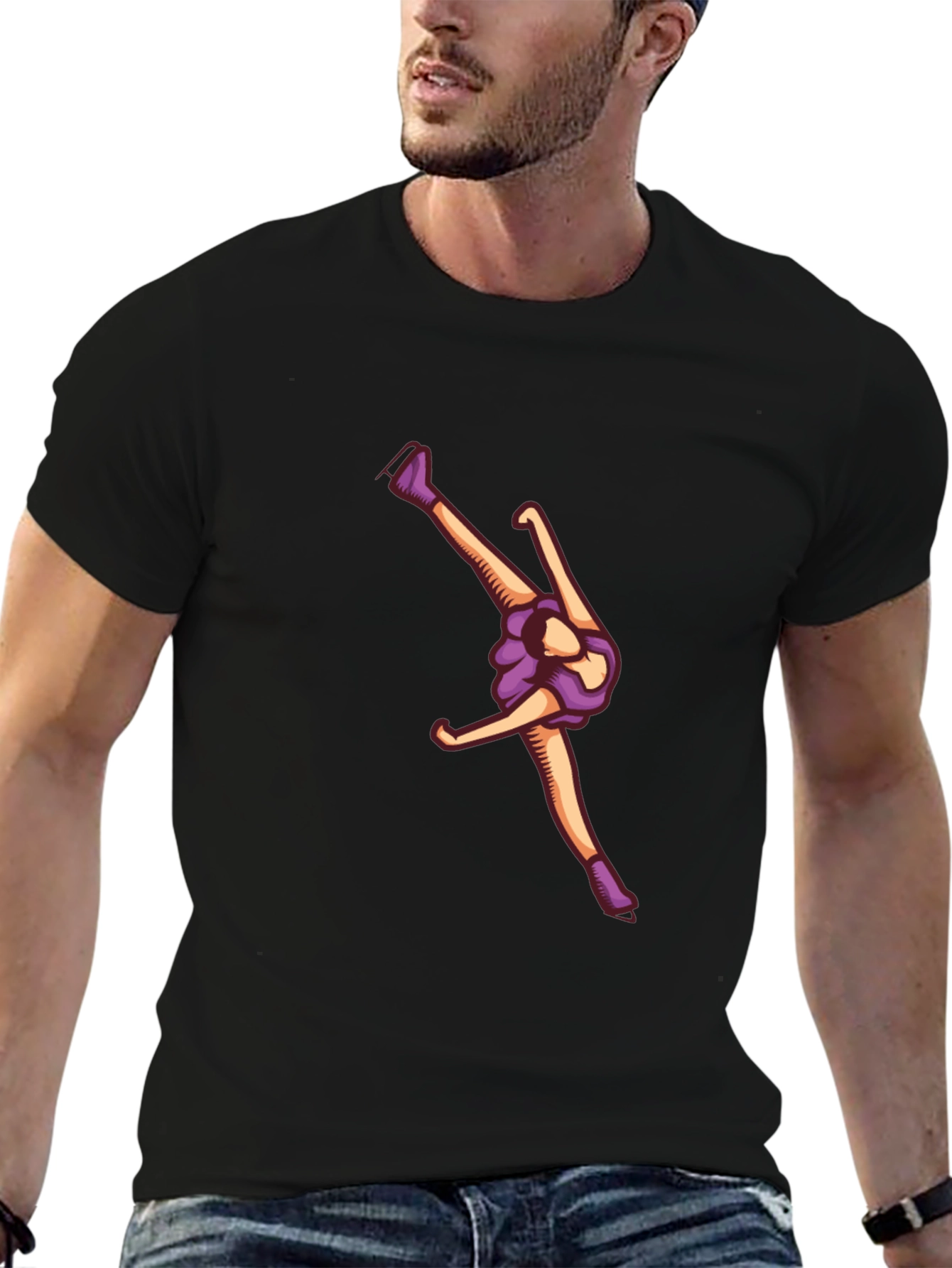 Figure Skating Graphic T-Shirt - Black