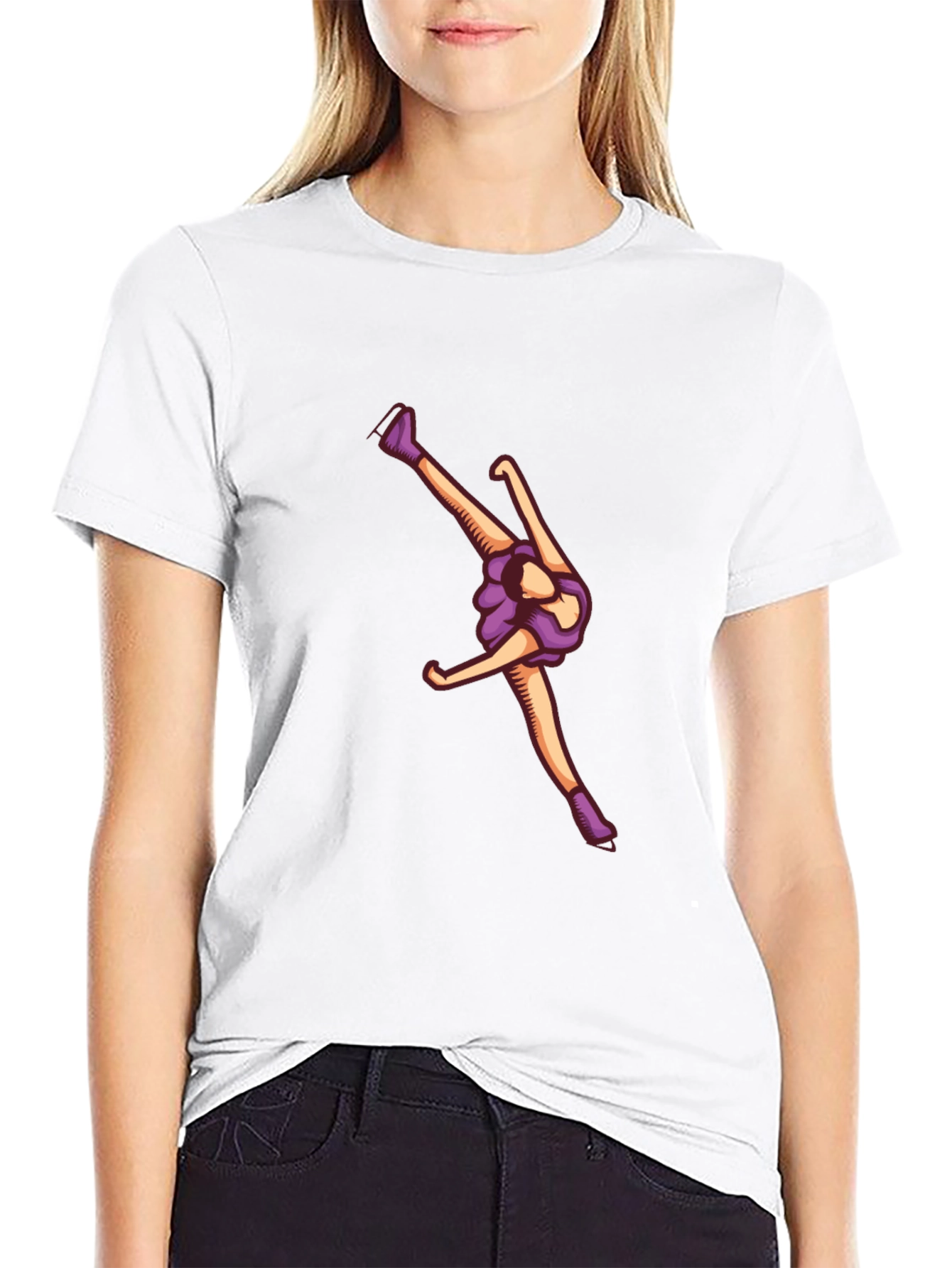 Figure Skating Graphic T-Shirt - Black