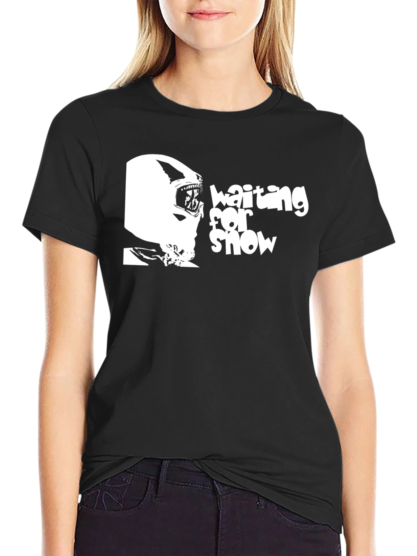 Waiting for Snow Black T-Shirt