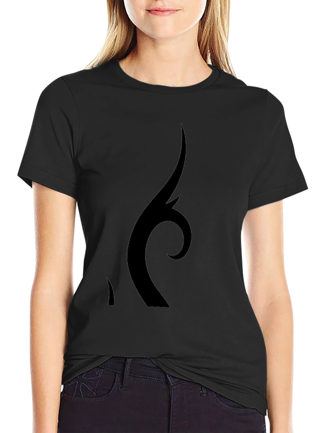 Black Graphic Tee - Unique Design
