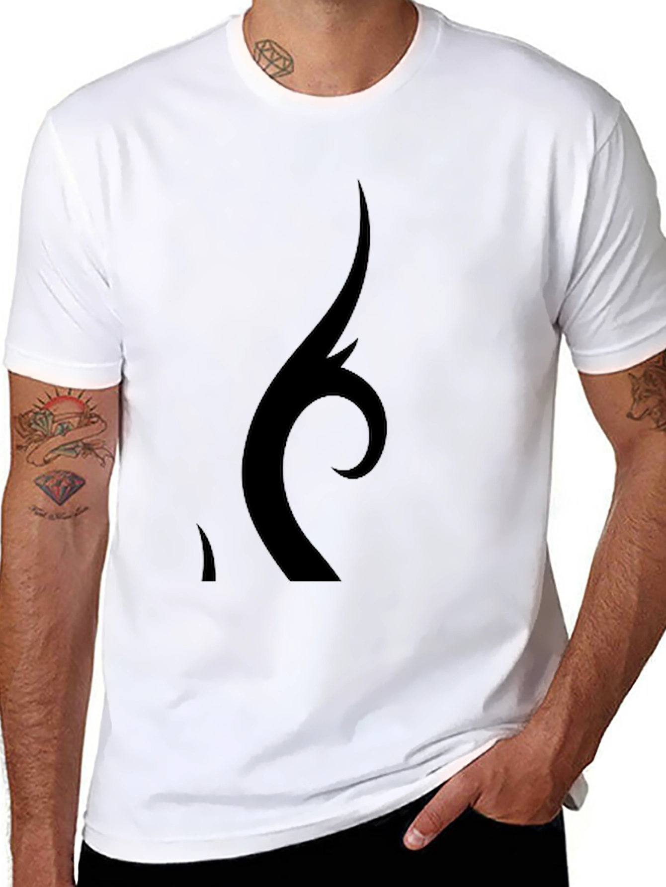 Black Graphic Tee - Unique Design