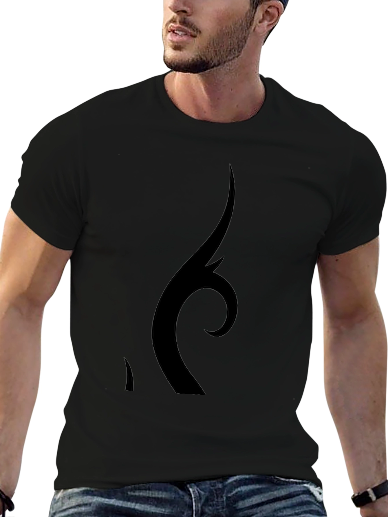 Black Graphic Tee - Unique Design