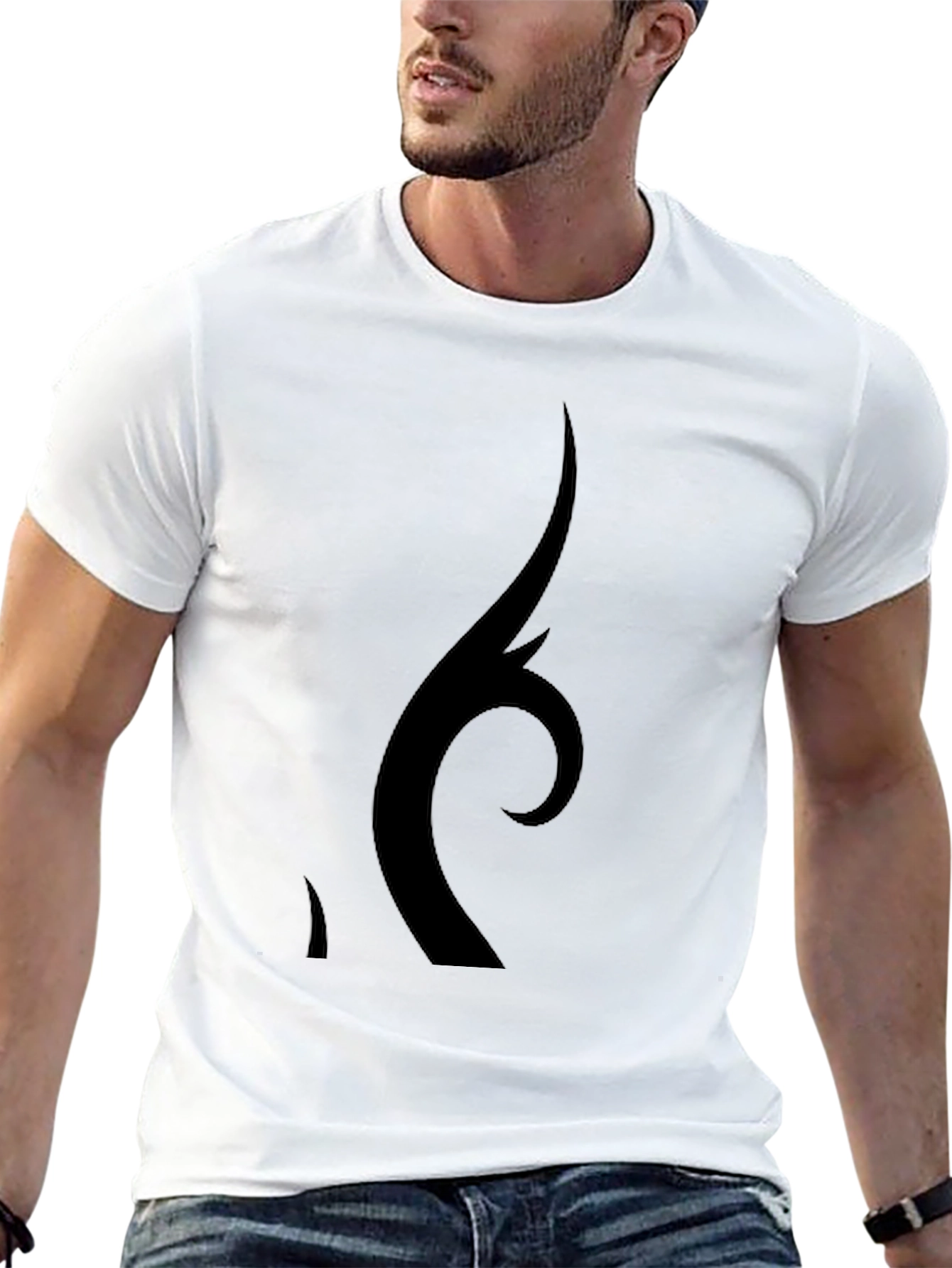 Black Graphic Tee - Unique Design