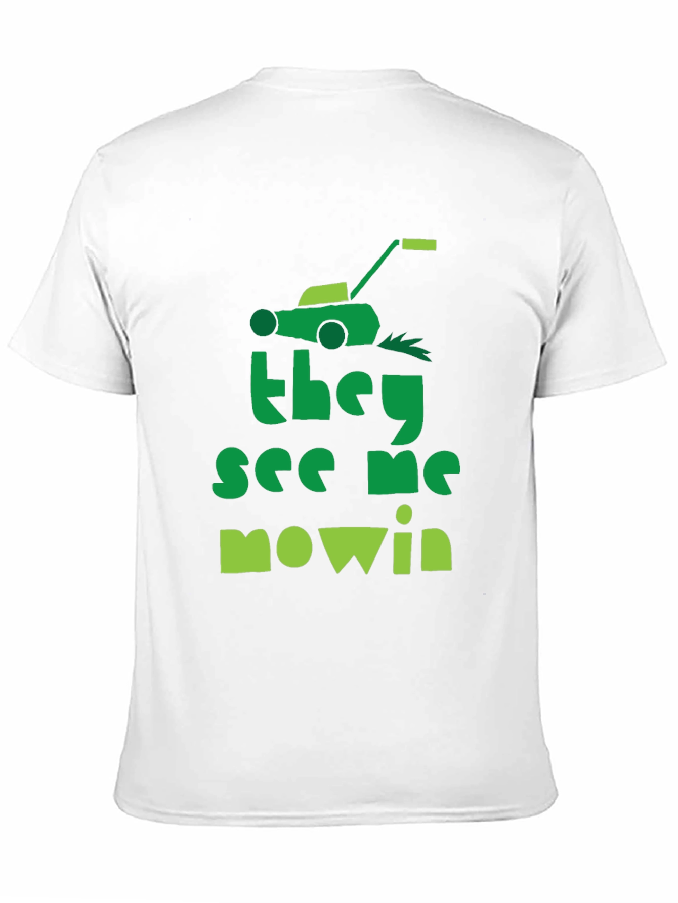 They See Me Mowin Black Graphic Tee