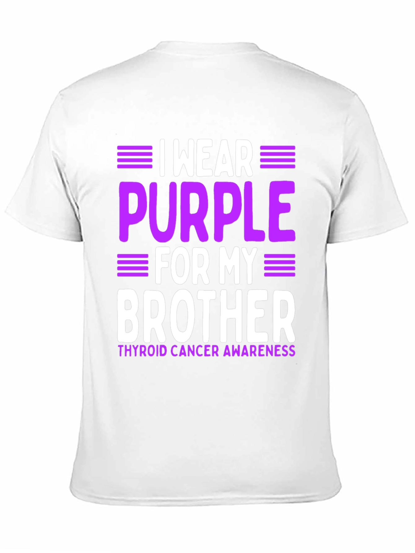 Purple Thyroid Cancer Awareness Brother T-Shirt