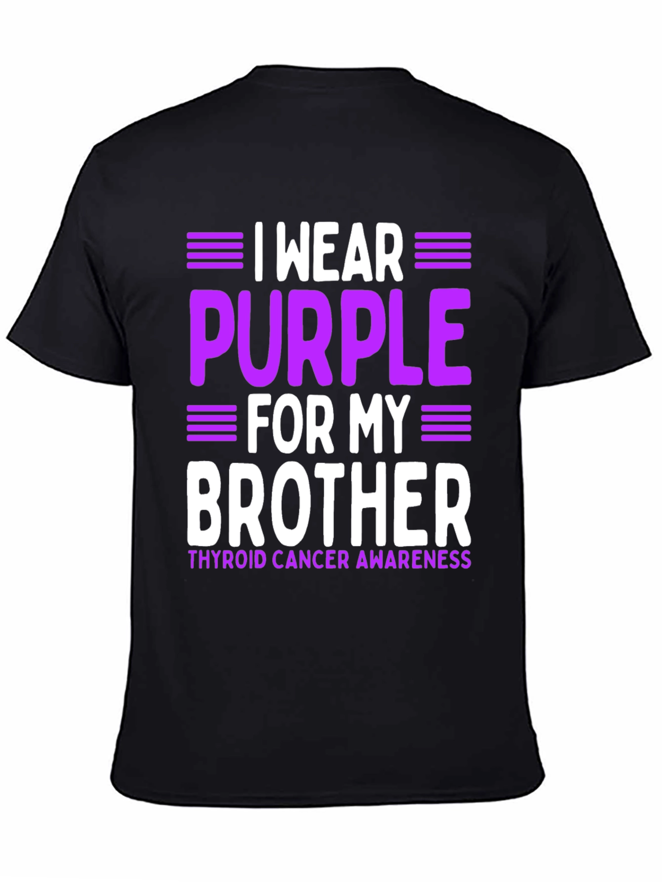 Purple Thyroid Cancer Awareness Brother T-Shirt