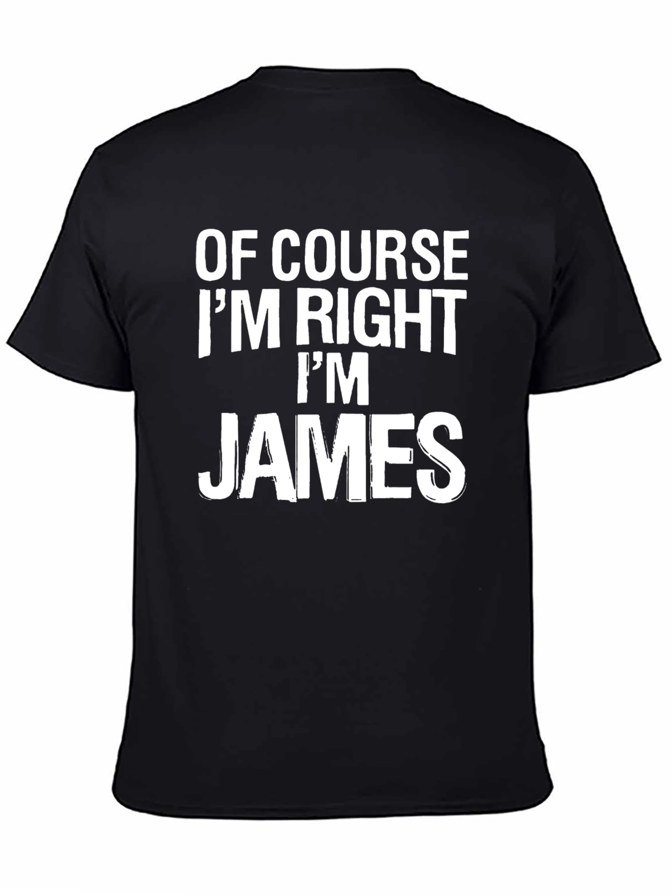 Of Course Im Right Im James Mens T-Shirt