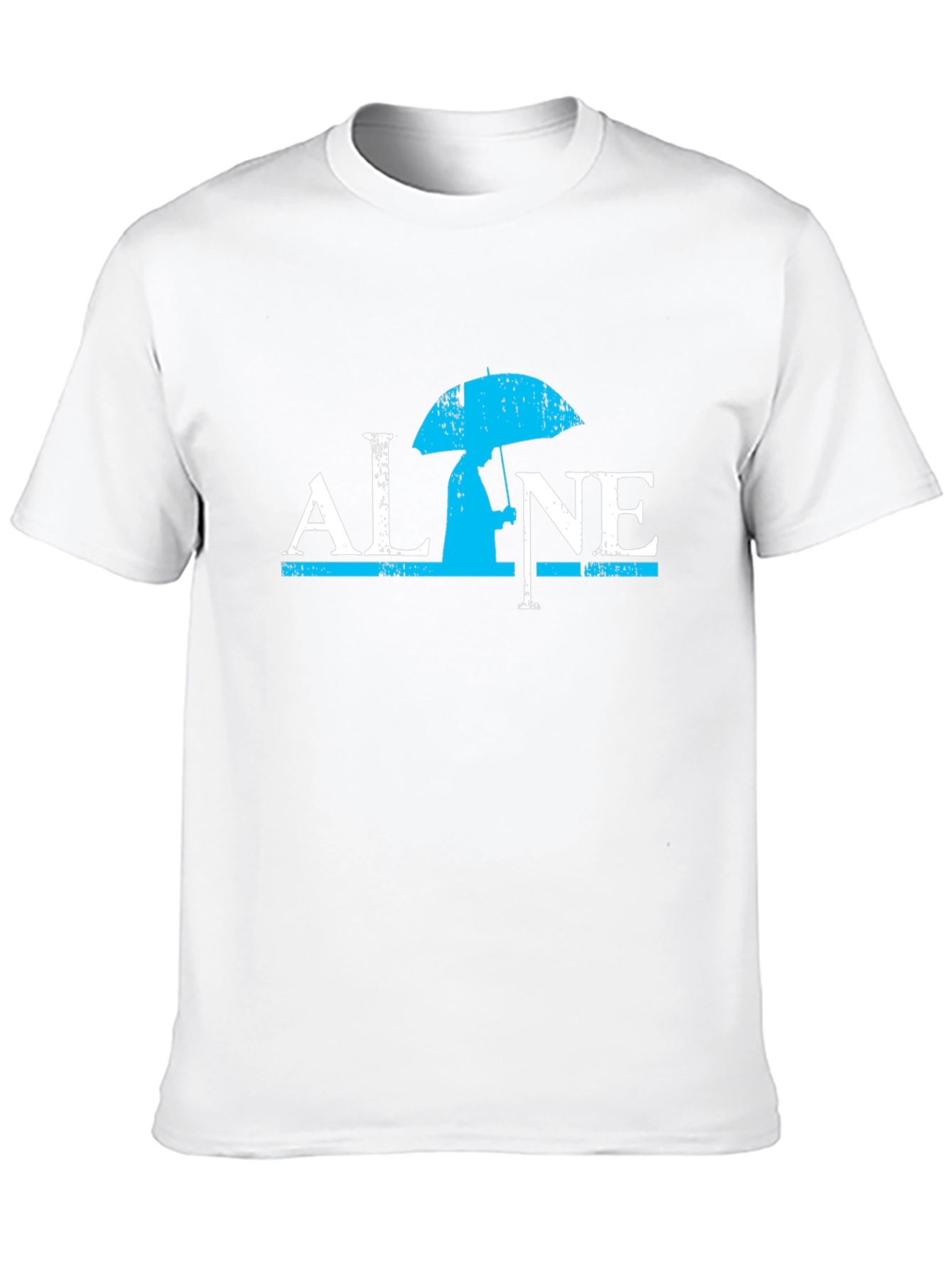 Alone Graphic Print Black T-Shirt
