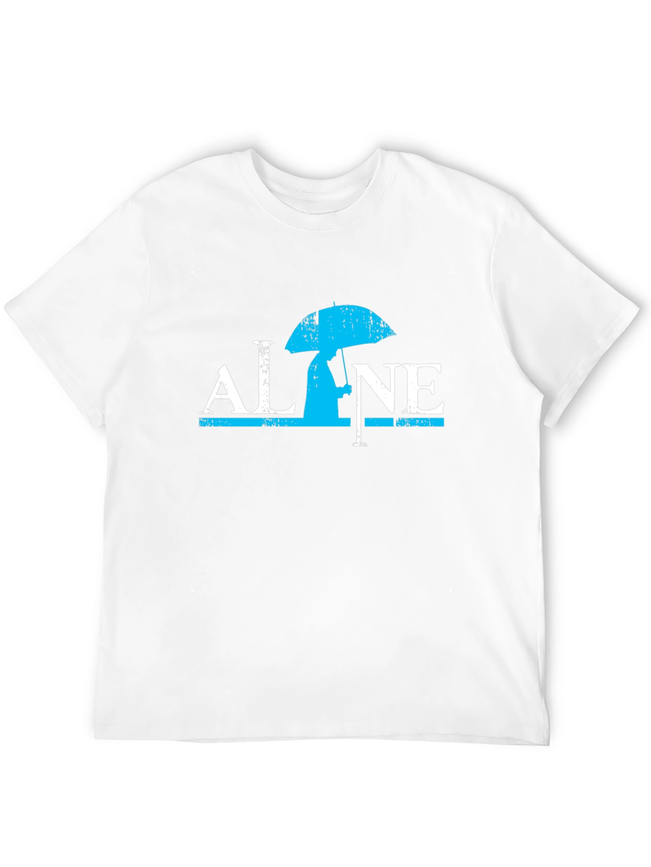 Alone Graphic Print Black T-Shirt