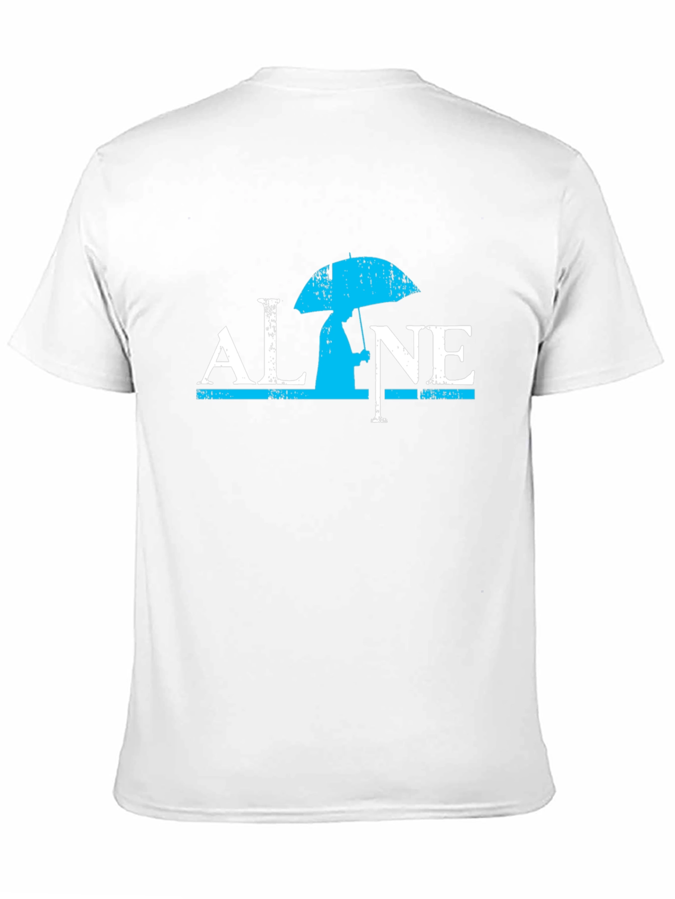Alone Graphic Print Black T-Shirt